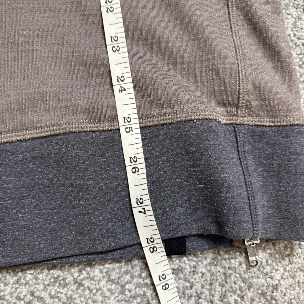 Lululemon Mens Raglan Crewneck Sweatshirt Brown Grey Side Zips XL - Picture 9 of 9